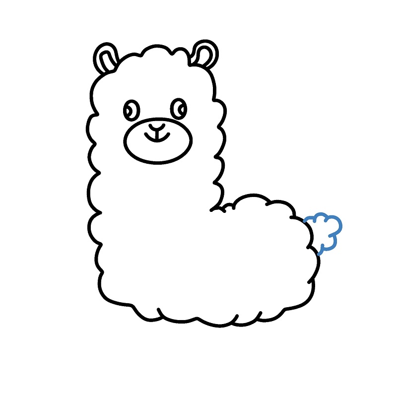 Hướng dẫn vẽ con lạc đà không bướu đơn giản. - Bước 6