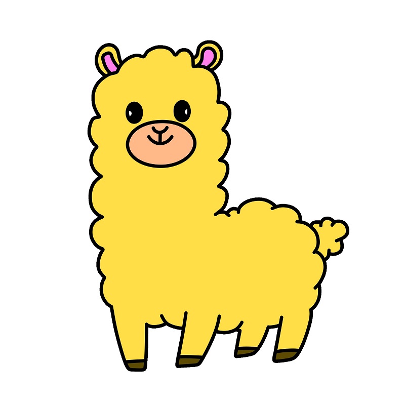 Hướng dẫn vẽ con lạc đà không bướu đơn giản.