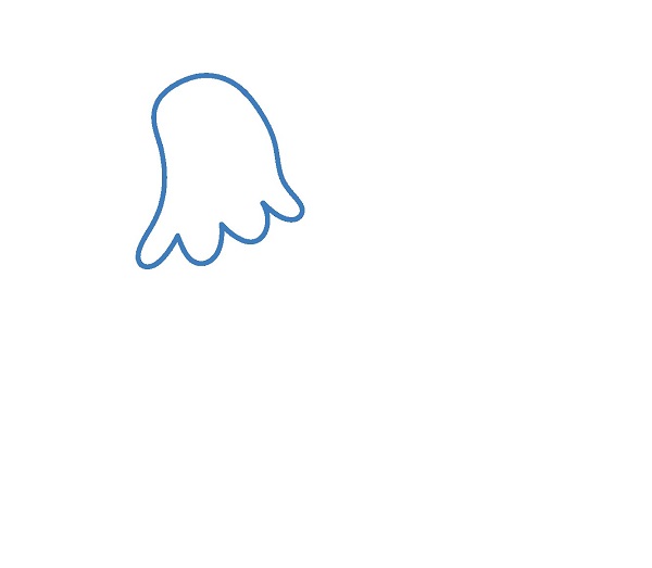 Hướng dẫn vẽ một con gà mái đang ấp trứng. - Bước 1