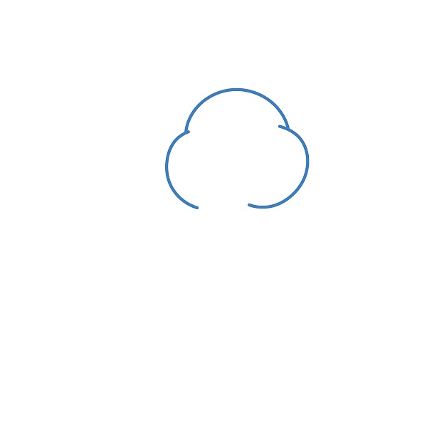 Hướng dẫn vẽ một con gà mái mập mạp đáng yêu. - Bước 1