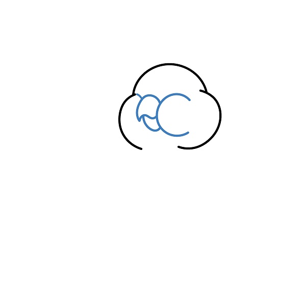 Hướng dẫn vẽ một con gà mái mập mạp đáng yêu. - Bước 2