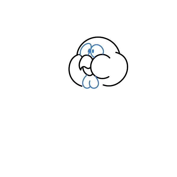 Hướng dẫn vẽ một con gà mái mập mạp đáng yêu. - Bước 3