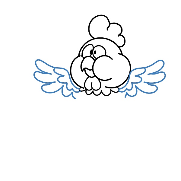 Hướng dẫn vẽ một con gà mái mập mạp đáng yêu. - Bước 5