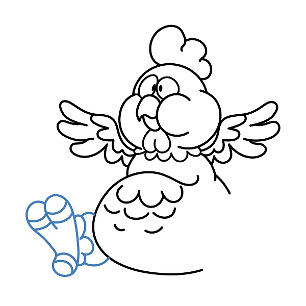 Hướng dẫn vẽ một con gà mái mập mạp đáng yêu. - Bước 7
