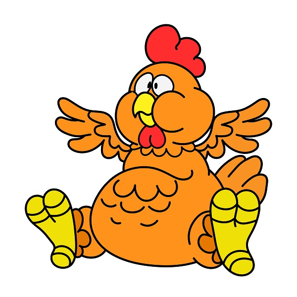 Hướng dẫn vẽ một con gà mái mập mạp đáng yêu. - Bước 9