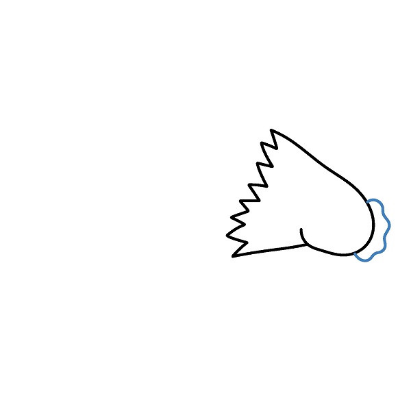 Hướng dẫn vẽ một con gà mái đang ăn. - Bước 2