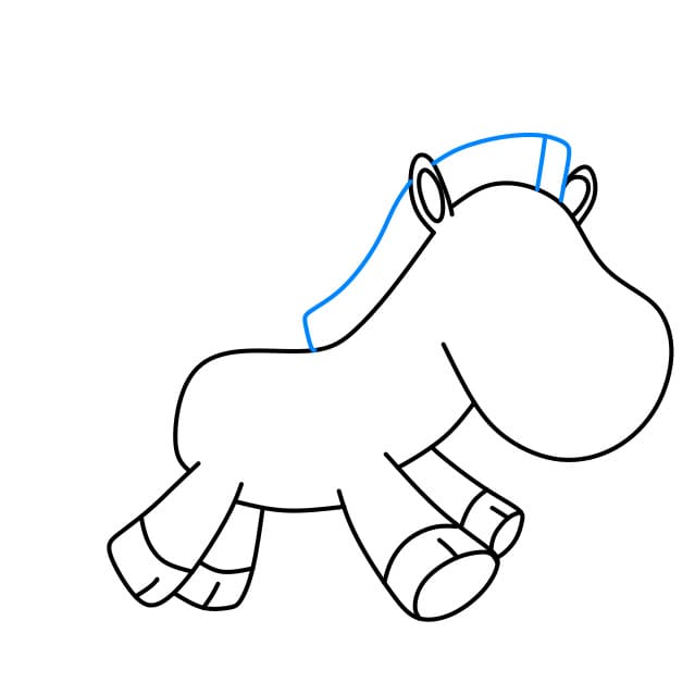 Hướng dẫn cách vẽ con ngựa vằn đơn giản và đẹp cho bé - Bước 5