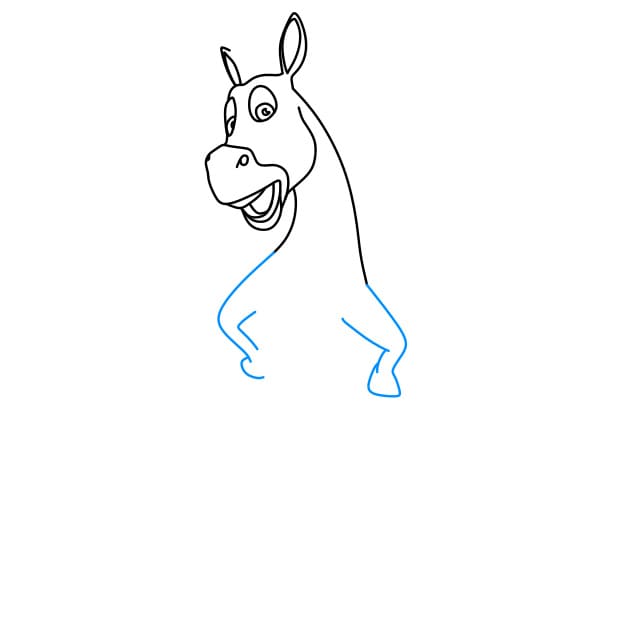 Hướng dẫn cách vẽ con ngựa vằn biết đứng bằng hai chân cho bé - Bước 6