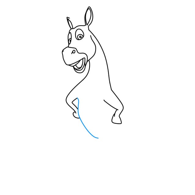 Hướng dẫn cách vẽ con ngựa vằn biết đứng bằng hai chân cho bé - Bước 7