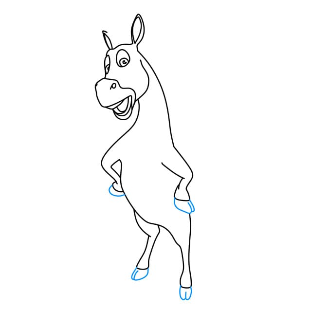 Hướng dẫn cách vẽ con ngựa vằn biết đứng bằng hai chân cho bé - Bước 8