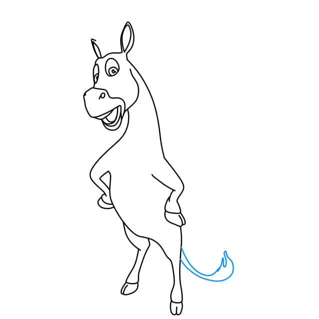 Hướng dẫn cách vẽ con ngựa vằn biết đứng bằng hai chân cho bé - Bước 9