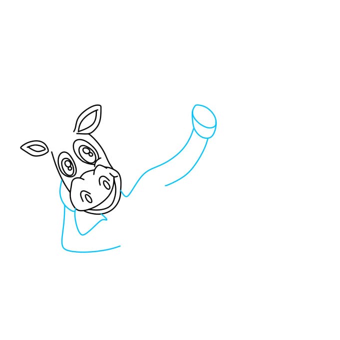 Hướng dẫn cách vẽ con ngựa vằn đang nằm thư giãn cho bé - Bước 4