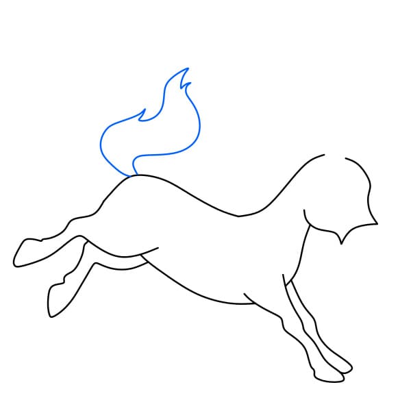 Hướng dẫn cách vẽ con ngựa vằn đang nhảy nhót cho bé - Bước 4