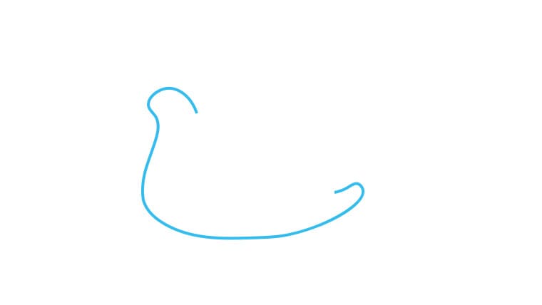 Hướng dẫn cách vẽ con ốc sên đơn giản - Bước 1