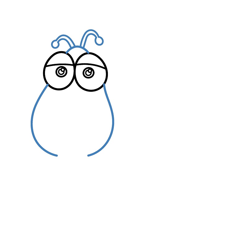 Hướng dẫn vẽ con ốc sên hoạt hình. - Bước 3