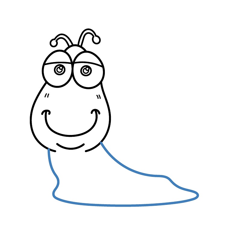 Hướng dẫn vẽ con ốc sên hoạt hình. - Bước 5