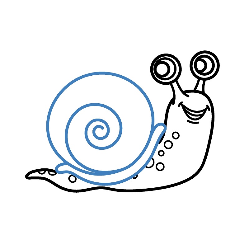 Hướng dẫn vẽ con ốc sên chân thực. - Bước 5
