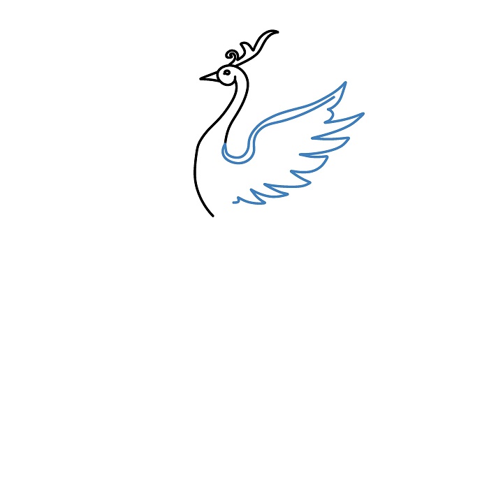 Hướng dẫn vẽ Phượng Hoàng cực chi tiết và đẹp mắt. - Bước 3