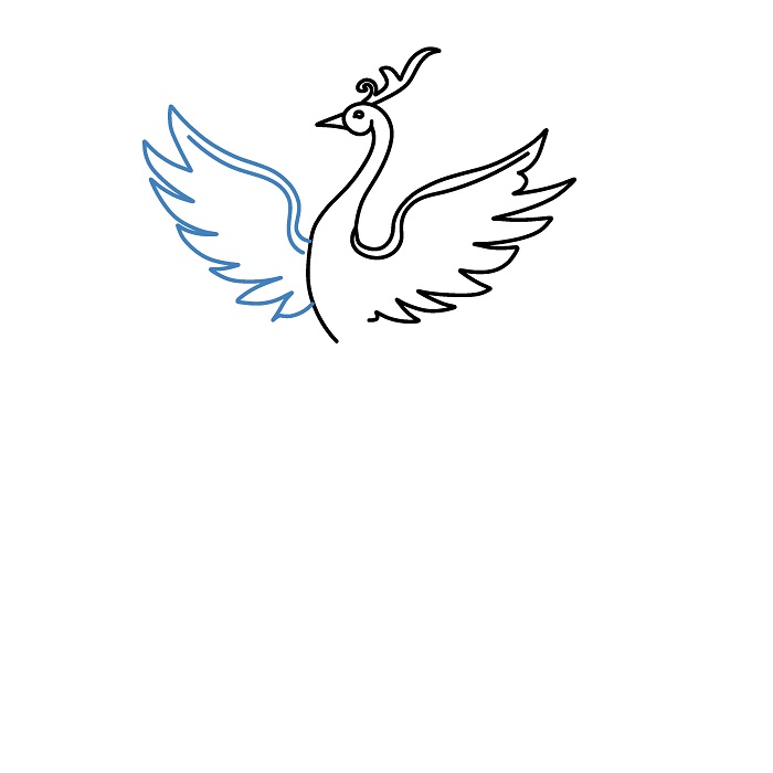 Hướng dẫn vẽ Phượng Hoàng cực chi tiết và đẹp mắt. - Bước 4