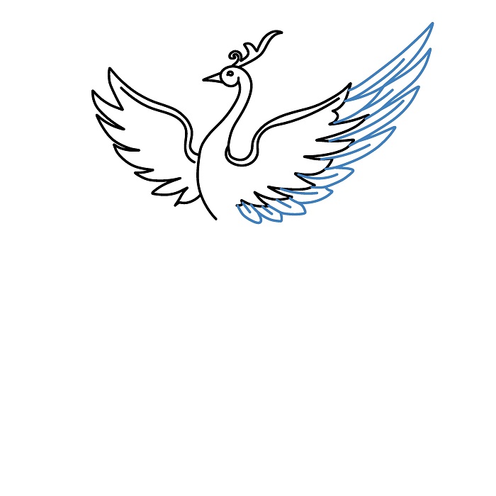 Hướng dẫn vẽ Phượng Hoàng cực chi tiết và đẹp mắt. - Bước 5