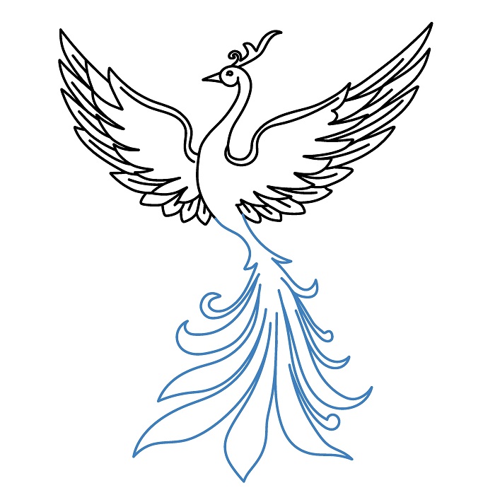 Hướng dẫn vẽ Phượng Hoàng cực chi tiết và đẹp mắt. - Bước 7