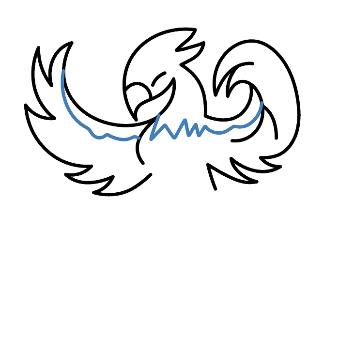 Hướng dẫn vẽ Phượng Hoàng vui vẻ. - Bước 5