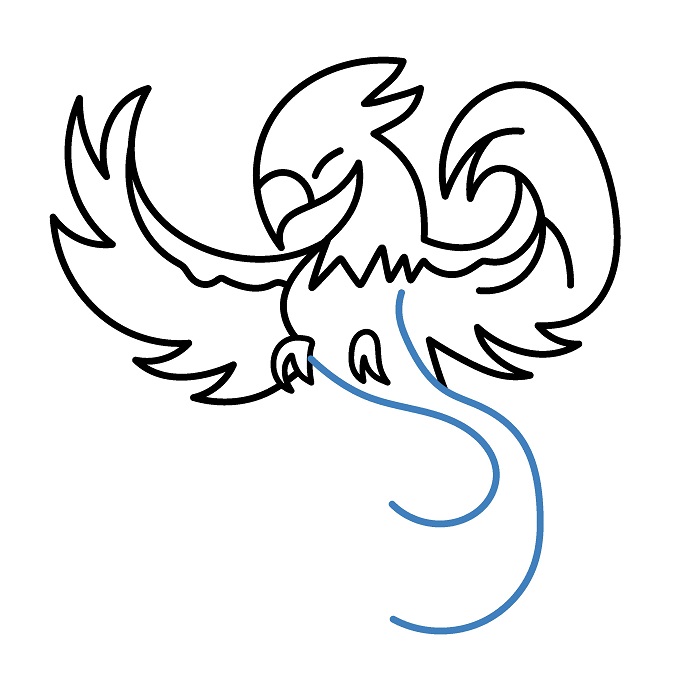 Hướng dẫn vẽ Phượng Hoàng vui vẻ. - Bước 7