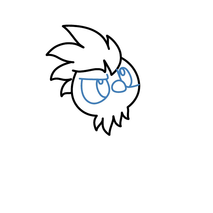 Hướng dẫn vẽ Phượng Hoàng nhỏ đáng yêu. - Bước 3