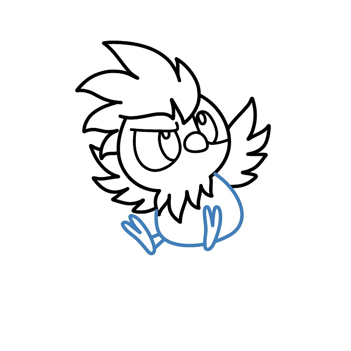 Hướng dẫn vẽ Phượng Hoàng nhỏ đáng yêu. - Bước 5