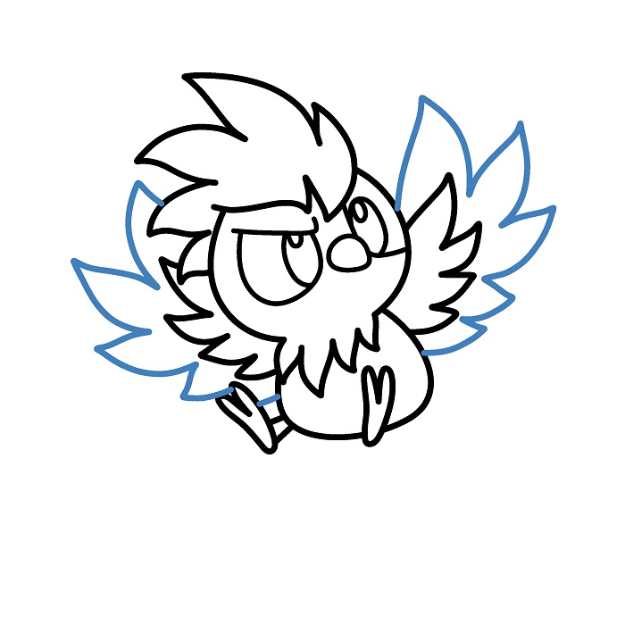 Hướng dẫn vẽ Phượng Hoàng nhỏ đáng yêu. - Bước 6