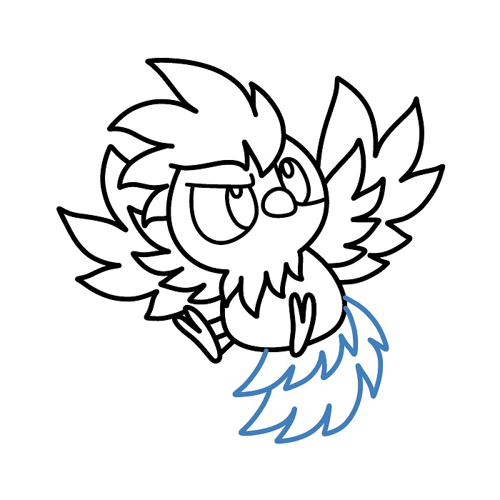 Hướng dẫn vẽ Phượng Hoàng nhỏ đáng yêu. - Bước 7