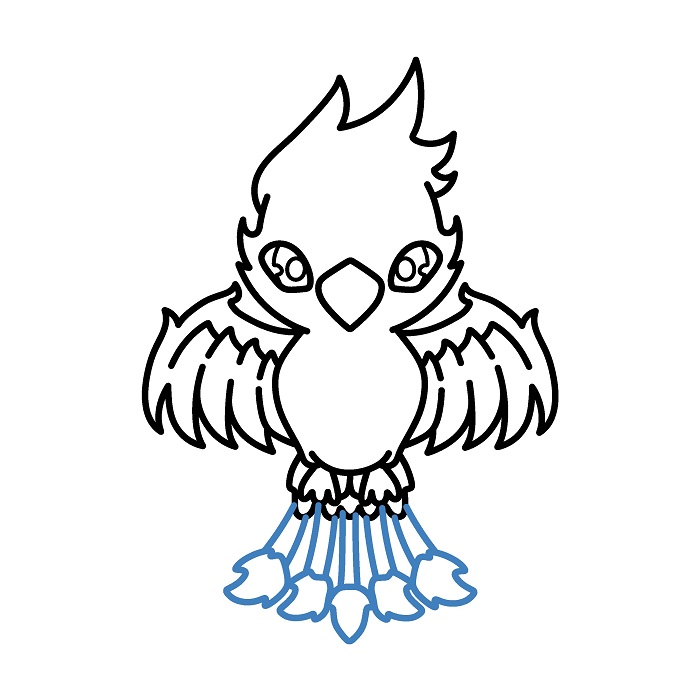 Hướng dẫn vẽ Phượng Hoàng đơn giản. - Bước 8