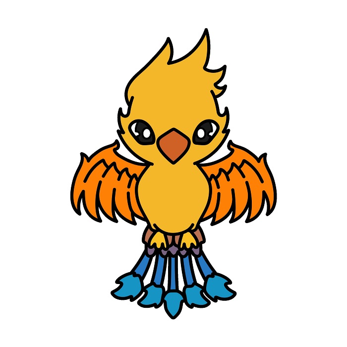 Hướng dẫn vẽ Phượng Hoàng đơn giản. - Bước 9