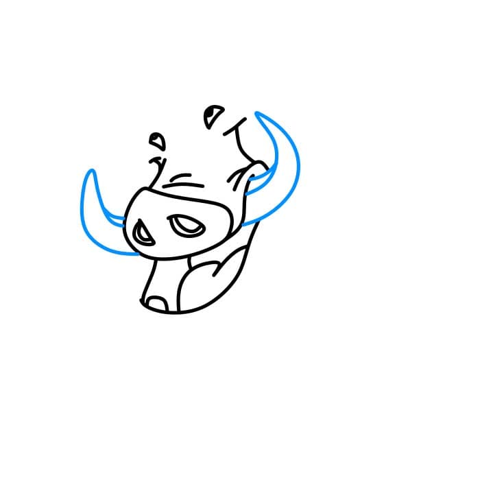 Hướng dẫn cách vẽ Pumbaa đơn giản - Bước 2