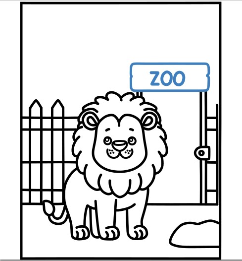 Hướng dẫn vẽ chú sư tử trong sở thú. - Bước 9