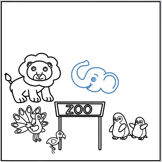 Hướng dẫn vẽ sân chơi của động vật trong sở thú. - Bước 10