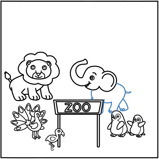 Hướng dẫn vẽ sân chơi của động vật trong sở thú. - Bước 11