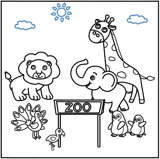 Hướng dẫn vẽ sân chơi của động vật trong sở thú. - Bước 15