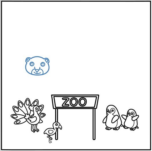 Hướng dẫn vẽ sân chơi của động vật trong sở thú. - Bước 8