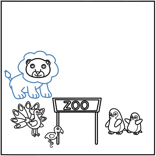 Hướng dẫn vẽ sân chơi của động vật trong sở thú. - Bước 9