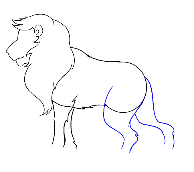 Hướng dẫn cách vẽ con Sư tử đơn giản cho bé - Bước 11