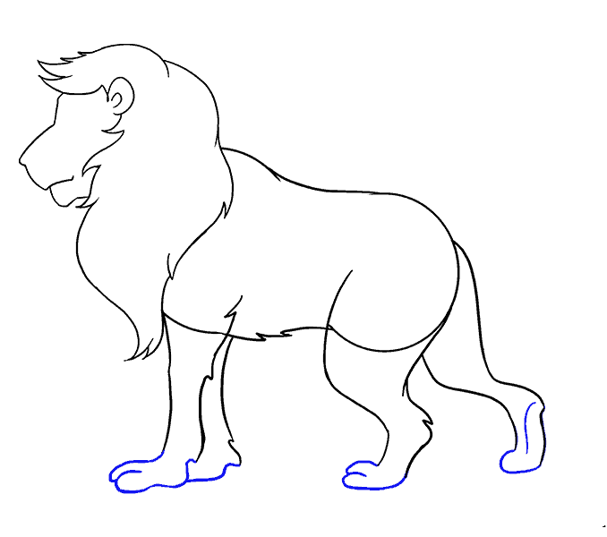 Hướng dẫn cách vẽ con Sư tử đơn giản cho bé - Bước 12