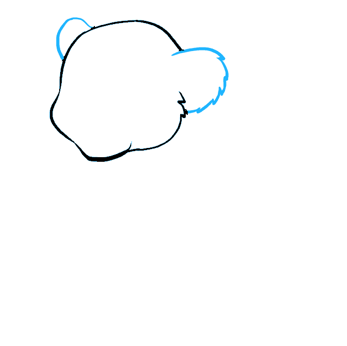 Hướng dẫn cách vẽ con sư tử chi tiết từng bước và đơn giản cho bé - Bước 2