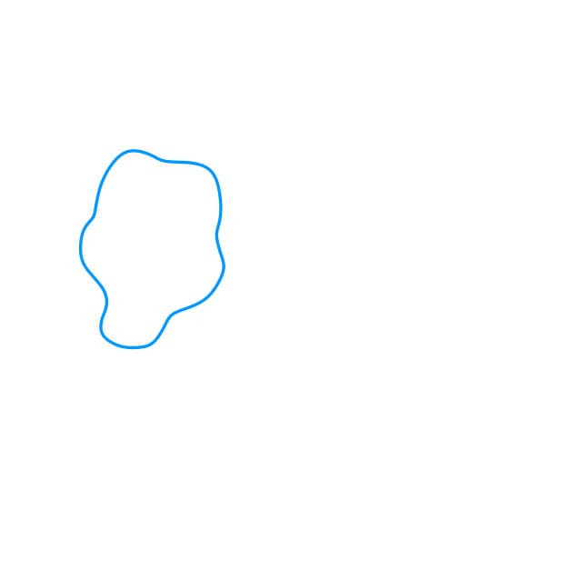 Hướng dẫn cách vẽ con Sư tử đơn giản cho bé - Bước 1