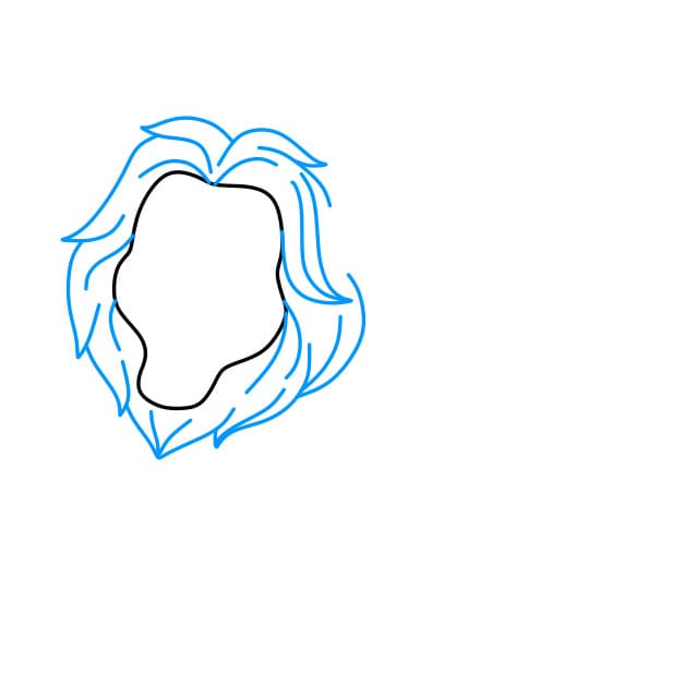 Hướng dẫn cách vẽ con Sư tử đơn giản cho bé - Bước 2