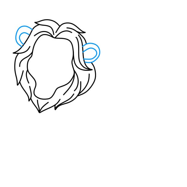 Hướng dẫn cách vẽ con Sư tử đơn giản cho bé - Bước 3