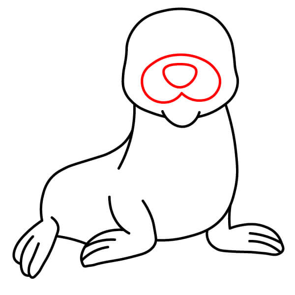 Hướng dẫn vẽ một chú Sư tử biển dễ thương cho trẻ em - Mõm và Mũi