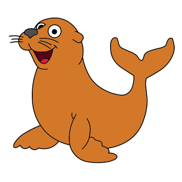 Hướng dẫn vẽ Sư tử biển đơn giản dành cho các họa sĩ trẻ.