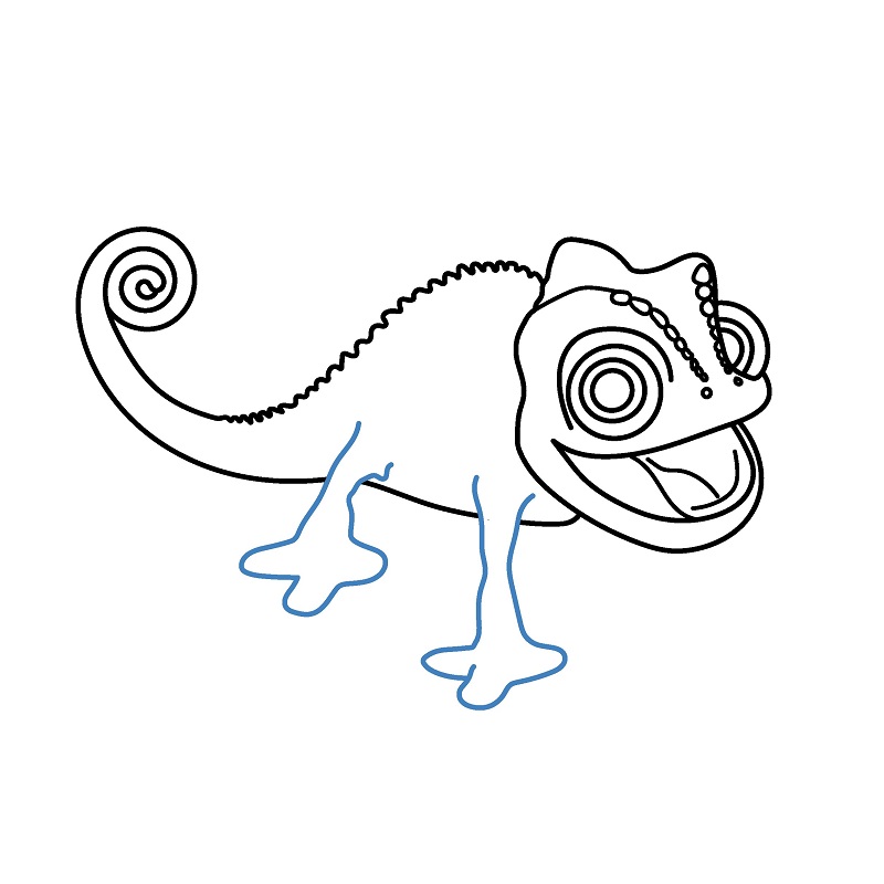 Hướng dẫn vẽ một con Tắc kè hoa đơn giản. - Bước 6