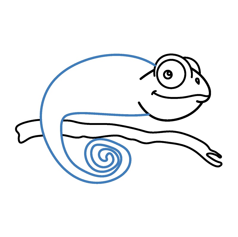 Hướng dẫn vẽ con Tắc kè hoa đẹp mắt. - Bước 5